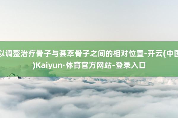 以调整治疗骨子与荟萃骨子之间的相对位置-开云(中国)Kaiyun·体育官方网站-登录入口