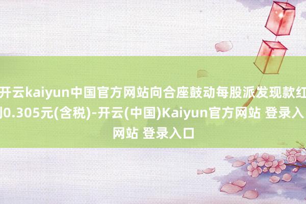 开云kaiyun中国官方网站向合座鼓动每股派发现款红利0.305元(含税)-开云(中国)Kaiyun官方网站 登录入口