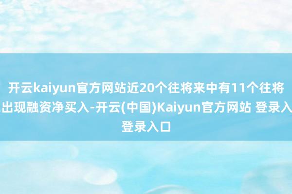 开云kaiyun官方网站近20个往将来中有11个往将来出现融资净买入-开云(中国)Kaiyun官方网站 登录入口