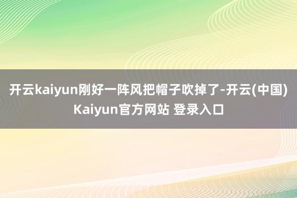开云kaiyun刚好一阵风把帽子吹掉了-开云(中国)Kaiyun官方网站 登录入口